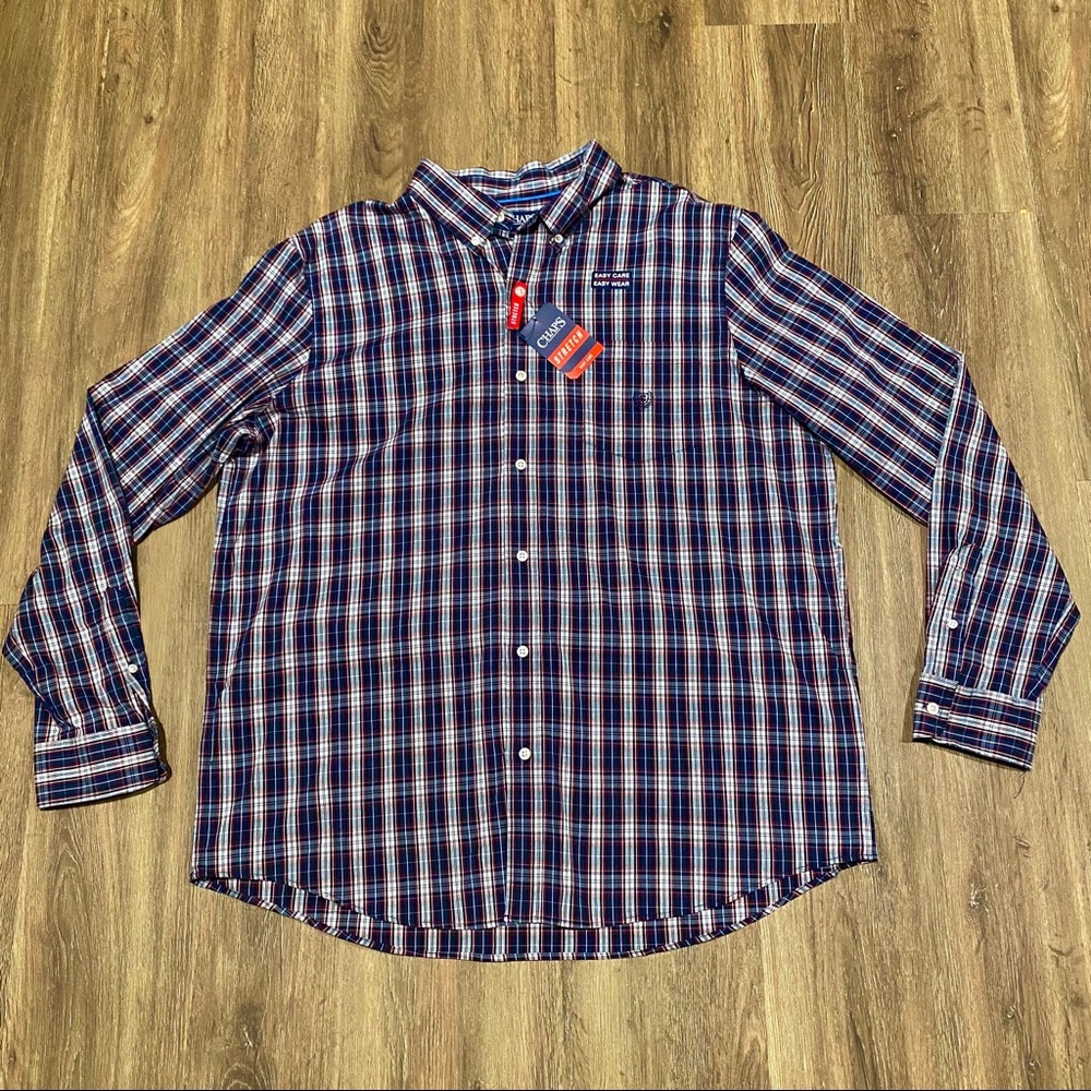 NWT Chaps Plaid Button Down Shirt